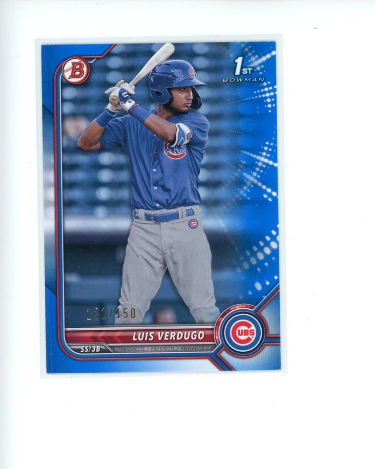 2022 Bowman Prospects Blue #BP147 Luis Verdugo #d 131/150 1st - Image 1 of 1