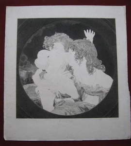 George Thomas Doo: Calmady Geschwister 1825/Children Print Radierung T. Lawrence - Bild 1 von 5