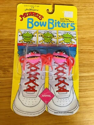 Vintage Brookside Muppets ANIMAL Bow Biters Shoe Lace Accessory Jim Henson 1988 - image 1 of 4