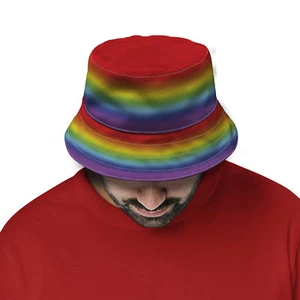 Rainbow - Bucket Hat Fashion Sun Cap Outdoor Hat Unisex - Picture 1 of 11