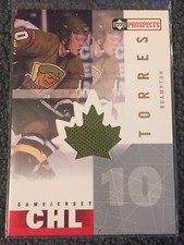 RAFFI TORRES 2000-01 UD CHL Prospects Game Jerseys #RT