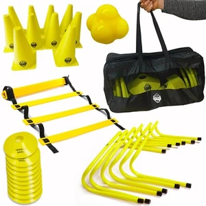 Football Master Fitness Training Equipment Exercise Hurdles Agility Ladder Set - Picture 1 of 13