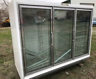 Refrigeration Reach in Glass 3 Door Display Freezer with condensing unit