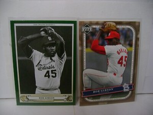 BOB GIBSON LOT 2005 UPPER DECK ORIGINS #150  2005 UPPER DECK CLASSICS #10