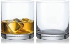 Crystalex DOF Whiskey Tumbler Glass "BLUES". 13.5oz Lead-Free Crystal. Set of 2