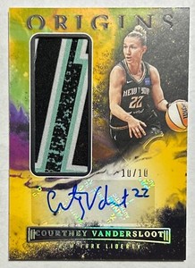 2023 PANINI ORIGINS WNBA COURTNEY VANDERSLOOT #10/10 TRUE GOLD AUTO JERSEY