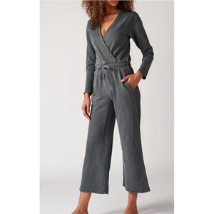 AMO Georgie Long Sleeve Crop Jumpsuit XS Gray - Picture 1 of 11