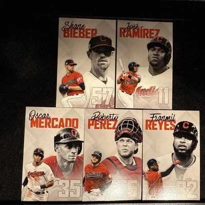 Cleveland Guardians Indians 2021 Jugador Imán Set de 5 Ramírez Bieber Béisbol Foto 1 de 4