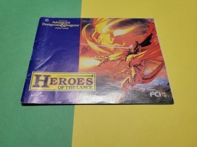 1991 NINTENDO NES Heroes of the Lance AD&D Instruction Booklet Manual ONLY