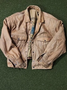 Chaqueta de vuelo de bombardero de cuero Mirage vintage marrón 42 - Imagen 1 de 6