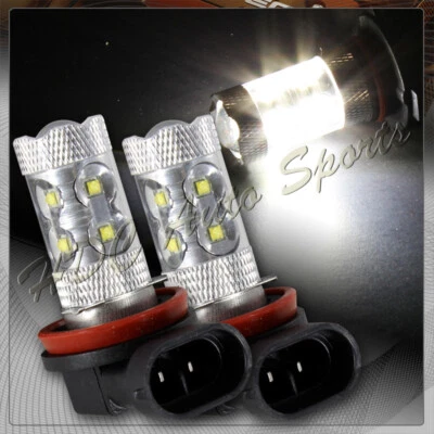 2 X CREE 7000K LED SMD H8 H9 H11 50W Hi Power Daytime Fog Driving Lights Bulbs  - Image 1 of 3
