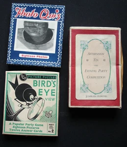 Vintage PGP Picture Birds Eye No.2 and Photo Game No.2 Puzzles Party Games. - Picture 1 of 21
