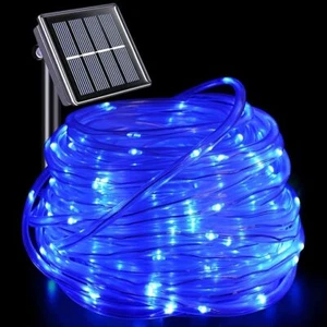 Solar Rope Lights LED - 22FT 50 LED Fairy Rope Christmas Lights for Garden Patio - Picture 1 of 12