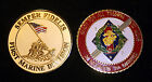 XL 2/7 2nd Battalion 7th US MARINES CHALLENGE COIN PALMS PIN UP 1ST MAR DIV MR