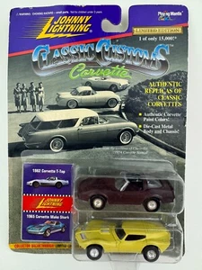 Johnny Lightning Classic Customs Corvette 1982 T-Top 1965 Mako Shark 2 Pack 1996 - Bild 1 von 7
