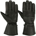 Gants de moto hiver en cuir moto gant imperméable noir thermique L-1