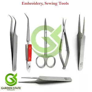 5Pcs Professional Embroidery And Sewing Scissors Sharp Forceps Fine Pointed Set - Bild 1 von 5