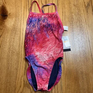 NWT Nike Hydrastrong Women's Swimsuit USA Olympic Team Size 34 / 8 - Picture 1 of 7