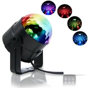 Sound Active RGB LED Stage Light Crystal Ball Disco Club DJ Party - Picture 1 of 3