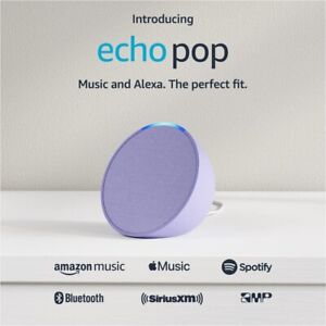 Amazon Echo Pop Smart Speaker 2024 Alexa Full sound Lavender Bloom New Sealed