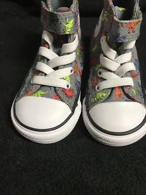 Converse Chuck Taylor AS Dinoverse Hook And Loop Toddler Shoes Cool Grey 766202C - Image 1 of 4
