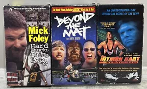 WWF VHS 3 Tonband Lot Hitman Hart, Beyond The Mat, Mick Foley Dokumentationen - Bild 1 von 8
