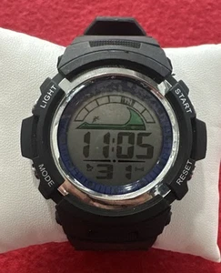 Sharp Sport Digital Watch Men's Black Buckle Band (New Battery) - Picture 1 of 15
