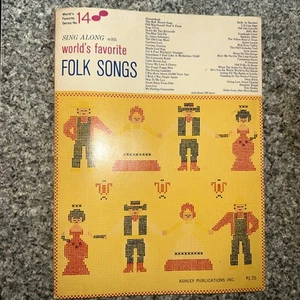 Sing Along With World's Favorite Folk Songs Series No 14 Ashley 1961 - Picture 1 of 4