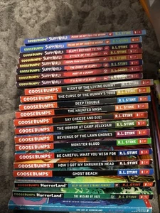 R.L. Stine Book Lot 22 Books GOOSEBUMPS w/ Slappy World - Picture 1 of 3