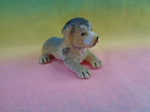 Plastic Dollhouse Farmhouse Tan / Brown / Grey Puppy Dog Figure - as is - Imagen 1 de 6