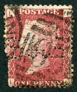 SG43 Penny Plate 164 (IL) Perfin S and S Used - Picture 1 of 1