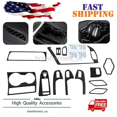 Juego de 13 piezas de cubierta interior completo de fibra de carbono para Audi A4 Base Sedán 2009 Foto 1 de 4