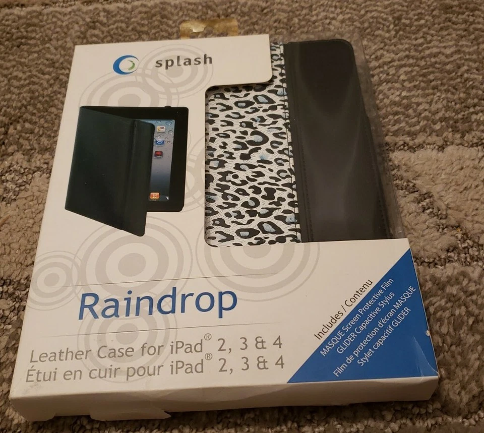 SPLASH Funda de Cuero Gota de Lluvia iPad 2,3,4 Incluye Película Protectora de Pantalla y Lápiz Foto 1 de 4