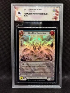 Flesh and Blood Herald of Protection (Blue) Rainbow Foil Promo FAB031 Graded 8.5 - Imagen 1 de 4