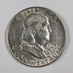 Medio dólar de plata Franklin 1949 S - Imagen 1 de 3