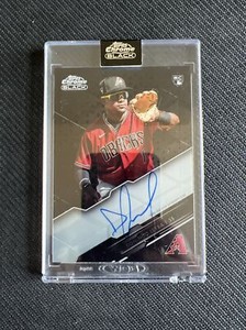 2020 TOPPS CHROME BLACK AUTO ROOKIE CARD DIAMONDBACKS DOMINGO LEYBA #CBA-DLY