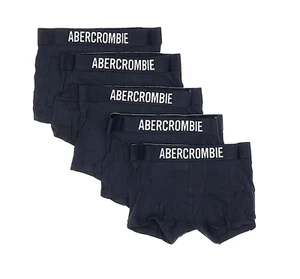 Abercrombie L5043 Boys Black Underwear Basic Solids Boxer Briefs 5-Pack Size 7/8 - Picture 1 of 3