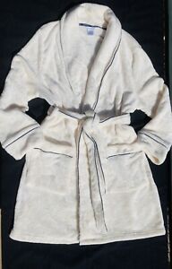 Womens Luxury￼ Robe Soft Plush Cream White Housecoat Bathrobe Liz Claiborne Lg