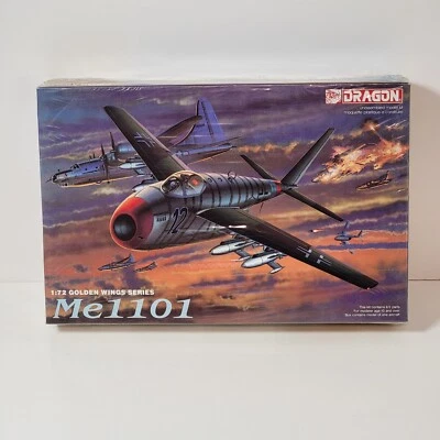 Vintage '93 Dragon 1/72 Scale Me1101 Model Kit Plane Jet Golden Wings Hong Kong  - Image 1 of 4