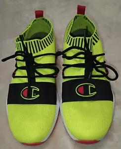Champion Hype Lo Sneakers Men's Size 7 Neon Yellow Black NWOT - Picture 1 of 6