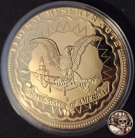 2010 American Mint $100 Franklin Banknote Comm. 2" GOLD layered Proof coin w/COA Cover