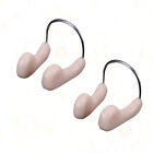 2 Pcs Adults Swimming Accessories Nose Clip for Plugs Steel Wire