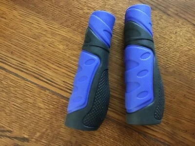 BICYCLE BMX, CRUISER, ATB, MOUNTAIN BIKE BLUE SOFT FLANGE HANDLEBAR BAR GRIPS🔥 - Image 1 of 3