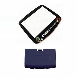 New INDIGO Game Boy Advance Battery Cover + Mario & Luigi Screen Lens GBA - Picture 1 of 1