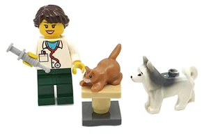 LEGO City Tierärztin mit Spritze, Husky u. Katze,Tierarzt, Education Berufe, NEU - Picture 1 of 2