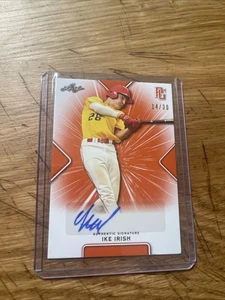 2021 Leaf Perfect Game Ike Irish Auto #14/30 Orange Rare MLB Draft Pick - Picture 1 of 2