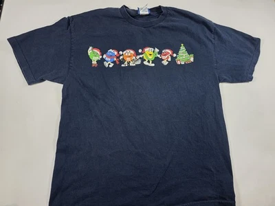 Camiseta Vintage Años 2000 Navidad M&Ms Chocolate Manga Corta Adulto XL Foto 1 de 4