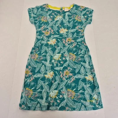 WEIRD FISH Kleid 10 Grün Damen Blumen Baumwolle Freizeit Kurzarm - Bild 1 von 4