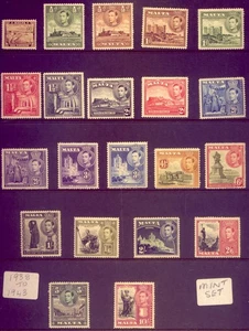 MALTA: 1938-53 CONJUNTO DE HERMOSOS SELLOS COMO NUEVOS - GEORGE VI SIN RESERVA - Imagen 1 de 1