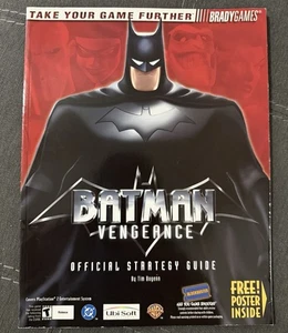 De colección 2001 Batman Vengeance Strategy Guide Brady Games GameCube y Xbox con póster - Imagen 1 de 6